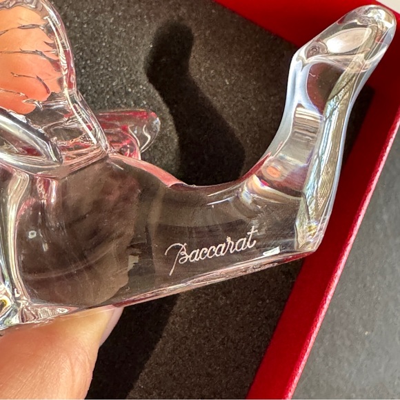 Vintage Baccarat Crystal Angel Cherub “Thinking of You” Figurine in original box - Picture 7 of 8